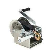 2 Dual Speed Winch 3200LBS Hand Winch With Hand Brake Trailer Winch For Boat With Belt Webbing Strap