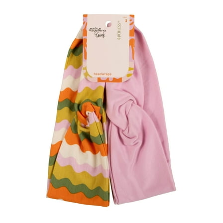 Goody Tru x Maeberry Twist Headbands, Ultra-Soft Head Wrap Stretchy Fabric, 2 Ct