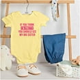 thumbnail image 3 of Pretty See Big Sister Siblings Bodysuit Jumper Girls Infant Baby Brisco Brands 12M, 3 of 6
