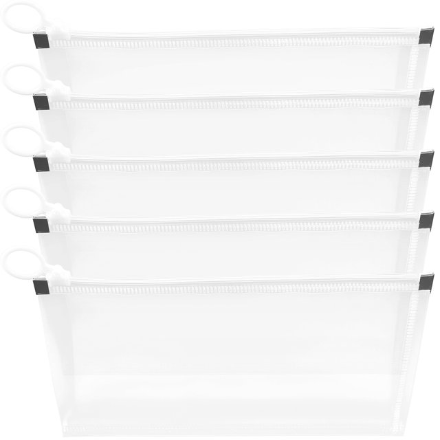 Shisuyan 5 Pcs Enveloppes de Documents Sacs de Fichiers Transparents Poches de Rangement de Documents en Plastique