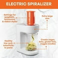 thumbnail image 2 of Electric Spiralizer 3-in-1 Vegetable Noodle Pasta Zoodle Maker Low Carb Vegan, 2 of 7