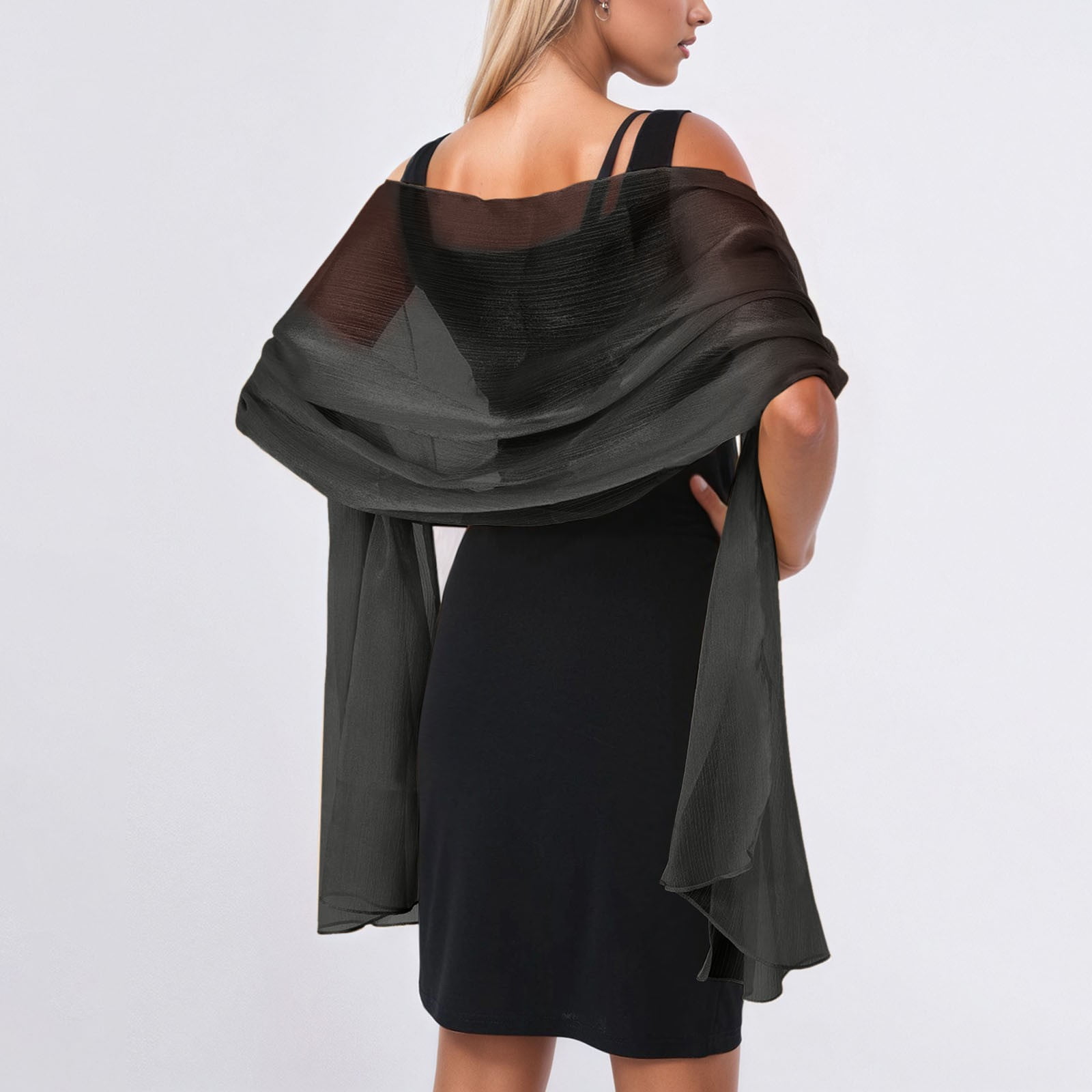 elegant black shawl