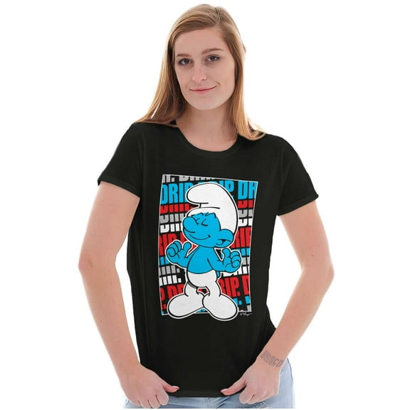 Vintage Retro The Smurfs Cartoon Drip Women's T Shirt Ladies Tee Brisco Brands S
