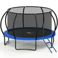 thumbnail image 3 of Betisef 12 FT Recreational Trampoline W/ Safety Enclosure Net – Indoor & Outdoor Use, Round Trampoline For Kids Blue, 3 of 10