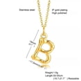 thumbnail image 5 of 18K Gold Plating Letters Pendant Women's Stainless Steel Chain Necklace 40+5cm, 5 of 7