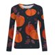 thumbnail image 4 of Camiseta de moda Sexy informal de Halloween para mujer, camiseta estampada de manga larga con cuello redondo y fruncido, blusa, Tops Pompotops FGAJ8148, 4 of 5