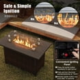 thumbnail image 5 of Demi Bonn 50000 BTU 2" Outdoor Ropane Gas Fire Pit Table with Wind Guard and Glass Rocks for Garden and Patio, Brown, 5 of 9
