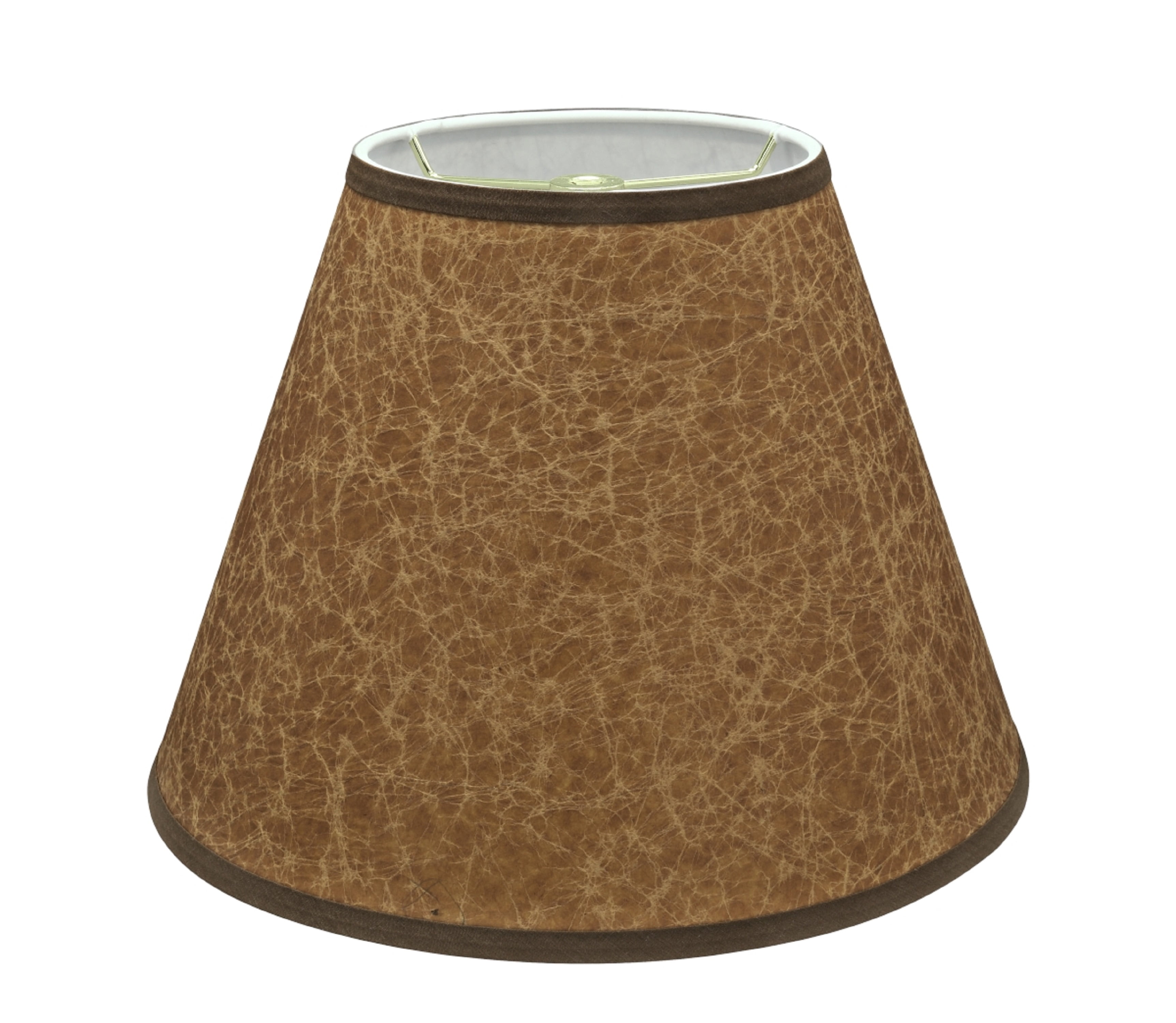 Aspen Creative 32622 Transitional Hardback Empire Shaped Spider Construction Lamp Shade in Dark Brown, 12" wide (6" x 12" x 9")