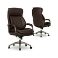 thumbnail image 2 of La-Z-Boy Nova Modern Faux Leather Executive Office Chair in Brown, 2 of 8