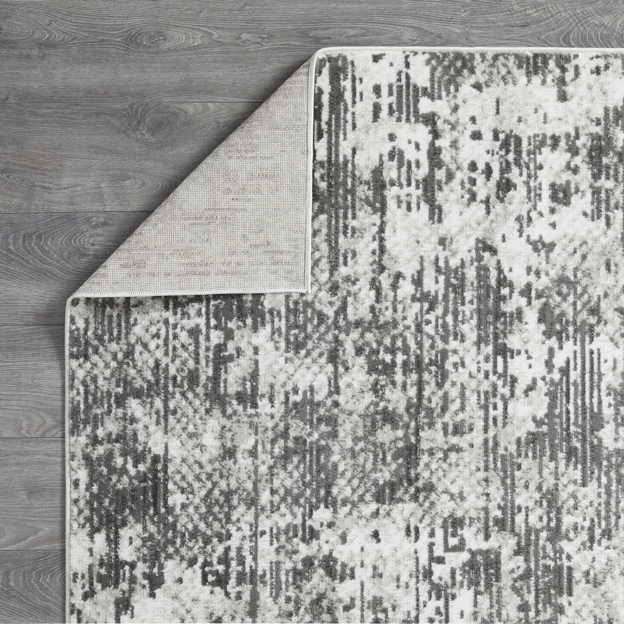 Loomaknoti Rhane Afrey 2' x 7' Gray Abstract Indoor polypropylene Runner Rug