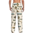 thumbnail image 2 of Men's pajama pants with vintage camper van and mountain scene print， soft home pajama pants， casual and comfortable loose fit pajama pants， elastic waistband, 2 of 10
