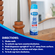 (2 pack) Sprayway Glass Cleaner, 19 fl oz, Ammonia-Free, Streak-Free Foaming Action, Twist & Lock Cap
