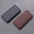 thumbnail image 4 of Stylago Long Wallet for Men Leather RFID Blocking Bifold Zipper Around Purses Wristlet Wallets for Work Business Brown, 4 of 5