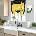 thumbnail image 5 of Yellow Bees Balloon Curtains for Bedroom/Front Door/Bathroom, Spring Summer Watercolor Honey Textured Tie Up Curtains 63 Inch Length Light Filtering Kitchen Curtains Shades for Windows 46"x63", 5 of 8