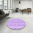 thumbnail image 3 of Ahgly Company Indoor Rectangle Patterned Heliotrope Purple Area Rugs, 7' x 10', 3 of 6
