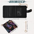 thumbnail image 3 of Small Wallet For Women Bifold Leather Pocket Coin Credit Card Holder With RFID Blocking Neon Butterflies, 3 of 6