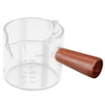 thumbnail image 1 of Vaso Medidor, Taza de Leche de Doble Ca?o con Mango de Madera Taza Medidora de Café de Vidrio para Cocina Casera(s) EOTVIA NO, 1 of 6