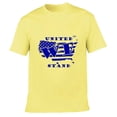 thumbnail image 3 of The Season Essentials All States Collection “United We Stand” 100% Cotton Unisex T-shirt Graphic Tee, Yellow/Navy, X-Large, 3 of 11