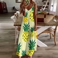 thumbnail image 3 of Lunarable Pineapple Sleeveless Dress Woman Fashion Long Dresses Women's Summer Suit Dress Summer 2025 Women, 3 of 7