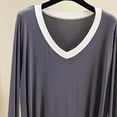 thumbnail image 5 of BUIGTTKLOP Pajamas Tops for Women Long Sleeve Shirts Casual V Neck Top Soft Undershirts Comfy Base Layer Loungewear, 5 of 8