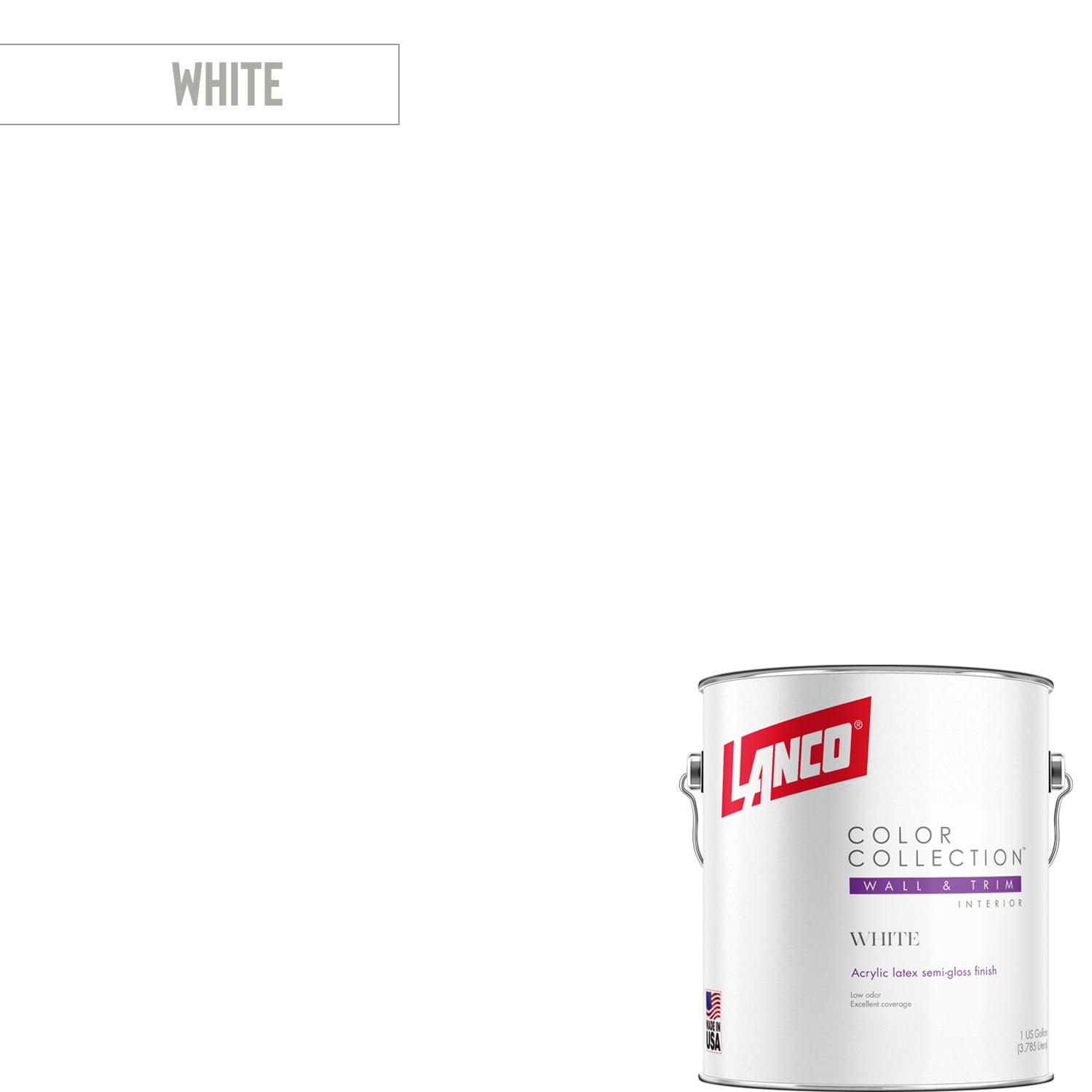 Buy Lanco Color Collection SemiGloss Interior Wall & Trim Paint, White