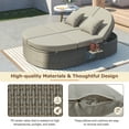 thumbnail image 3 of 2-Person Patio Lounge Chair, 2-Person Rattan Sun Daybed with Padded Cushion Pillows and Adjustable Backrest All-Weather Sofa Chair Set for Porch, Balcony, Garden, Poolside, Outdoor Patio Sofa,Gray, 3 of 9