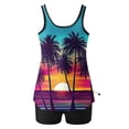 thumbnail image 5 of Brnmxoke Bathing Suits for Women 2024 Tankini Swimsuits Women Floral Swim Top Boy Shorts Modest Summer Beach Athletic Volleyball Two Piece Bathing Suit Swimwear, 5 of 5
