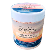 DeVi's Naturals Himalayan Total Body Detox Scrub, Whipped Foaming Body Scrub For Women & Men, Reduce Cellulite, Razor Bumps, and Strawberry Legs, 8 ounces