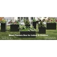 thumbnail image 7 of Sedeke 2 Pack Tall Metal Cube Planter for Outdoor Plants 15" L x 15" W x 30" H, Heavy Duty Steel Planter Box with Removable Insert Shelf, Rectangular Planters, 7 of 7