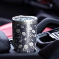 thumbnail image 5 of 30oz Pioneer Flower Floral Print Pattern Tumbler, Double Wall Vacuum Insulated Cup, BPA-Free Leak Proof Lid & Reusable Straws, Hot 12h, Cold 34h, 5 of 6