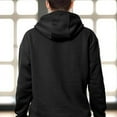 thumbnail image 3 of Men's Fleece Poly/Cotton Hoodie Birthday Gift Midweight Hooded Pullover Sweatshirt for Men, Medium, Black, 3 of 5