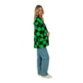 thumbnail image 3 of Demon Slayer Tanjiro Cosplay Checkered Robe Womens Back Logo Hit-Small-Medium, 3 of 5