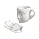thumbnail image 3 of Taza de cerámica para leche, café, platillo, vaso de agua, creativa, cara humana Blanco, 3 of 9