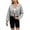 Gray, variant on HAPIMO Womens Zip Up Hoodies Jackets Cropped Sweatshirts Fleece Fall Outfits Casual Comfy Punk Gothic Tops Winter Clothes Long Sleeve Black L