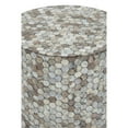 thumbnail image 6 of DecMode Contemporary Opalescent Mussel Shells Accent Table, 14"W x 14"L x 20"H, Neutral/Multi Colored, 6 of 12