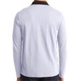 thumbnail image 2 of SUNSIOM T-Shirts à Manches Longues pour Hommes Patchwork Col Rabattu Fermeture Éclair Hauts Décontractés d'Affaires Automne Hiver Mode Ajustée Chemises, 2 of 6