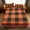 47.24''*78.74'', variant on 3pcs Orange Autumn Harvest Thanksgiving Design Printed Fitted Sheet Set (1 * Fitted Sheet+2 * Pillowcase, Without Core), Suitable for Home Bedroom, Guest Room, Dormitory Decoration Mattress