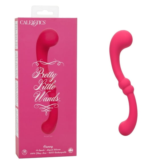 CalExotics Pretty Little Wands Curvy G-Spot Vibrator, Pink