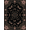 Black Rose Gold, Pattern 2, variant on Design&I 9'x12' Washable Area Rug Gothic Tableau Butterfly Botanical Scrolls Scroll Vintage Moth Refined for Master Suite, Under Bed, Sleek Flatweave Pet Friendly