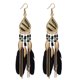 thumbnail image 1 of Adornos colgantes pendientes de plumas de viento étnicos exagerados, 1 of 5