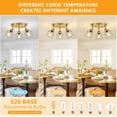 thumbnail image 4 of Semi Flush Mount Ceiling Light 3-Light Kitchen Light Fixtures Ceiling Light Fixture Multi-Directional Gold Ceiling Lights for Dining Room Hallway Foyer Bedroom Entryway, 4 of 6