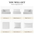 thumbnail image 3 of CHOK 2024 Cloud Puff Sofa Modern Modular Sectional Sofa 4 Seats  Cushion Covers Removable  High Density Memory Foam  White, 3 of 7