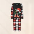 thumbnail image 3 of Ensemble de Pyjama 2 Pcs Confortable à Lettres/père Noël Imprimé Tenue d'Intérieur (Noir P Hommes), 3 of 8