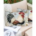 thumbnail image 6 of White Retro Rooster Throw Pillow Cover 20 x 30 Inch Decorative Pillow Cover Spring Floral Farmhouse Watercolor Lumbar Pillowcase Seasonal Rectangle Cushion Case for Couch Sofa Bed Living Room, 6 of 7