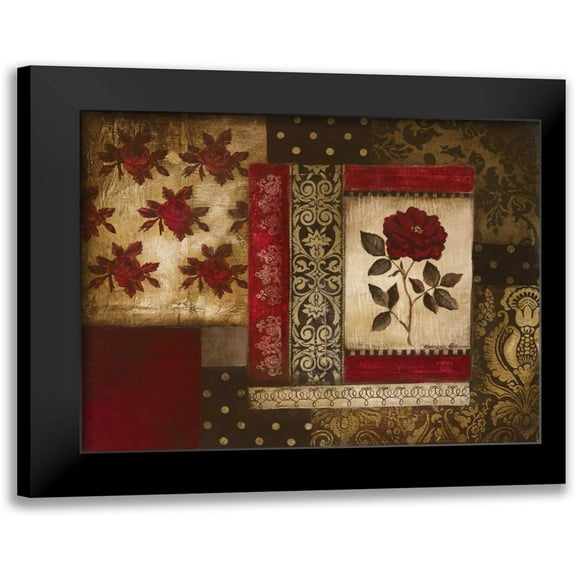 Poloson, Kimberly 14x12 Black Modern Framed Museum Art Print Titled - Love is a Rose II