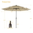 thumbnail image 4 of ACEGOSES 10ft LED 3 Tiers Patio Market Umbrella Outdoor with Ventilation for Garden, Deck and Pool,Sand, 4 of 6