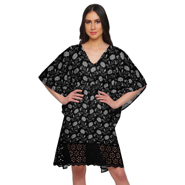 Moomaya Sortie de Plage Imprimé Kimono Caftan Kaftan Cache-Maillot pour Femmes