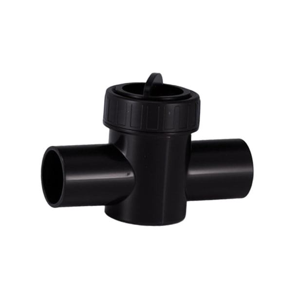 Válvula de control para acuario Regulador de control Fácil instalación Compacto Ajustable Negro 25 mm