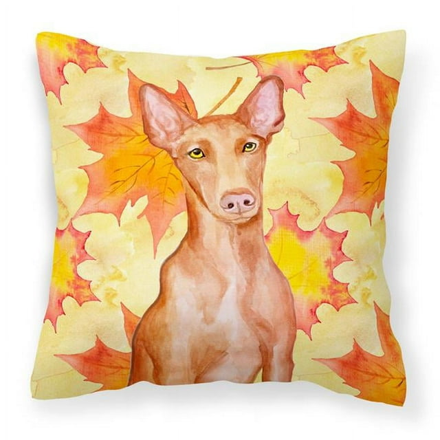 Carolines Treasures BB9976PW1414 Pharaoh Hound Fall Fabric Decorative Pillow