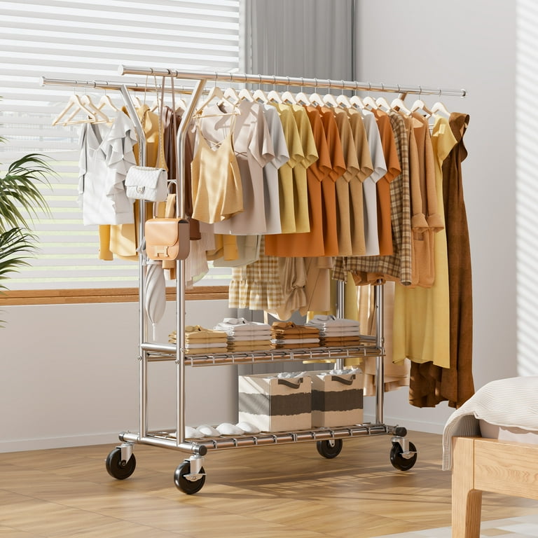 Commercial grade portable & folding adjustable garment rack new arrivals